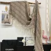 New cross-border export vertical striped centipede scarf e-commerce live streaming winter warm scarf wholesale supply chain supply Application Scenario